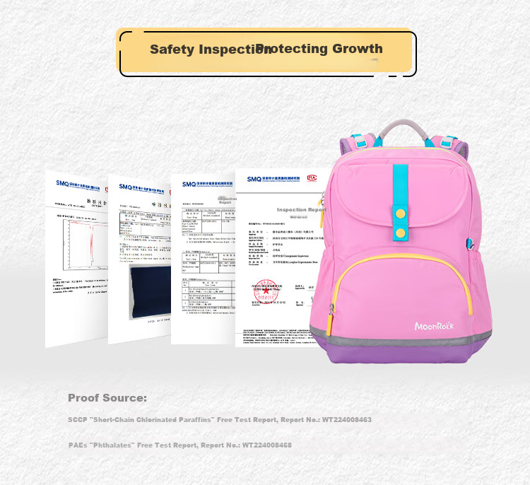 MoonRock Elementary School Backpack for Grades 1-3 Kids Unisex Ergonomic Lightweight Bag Light Purple 9