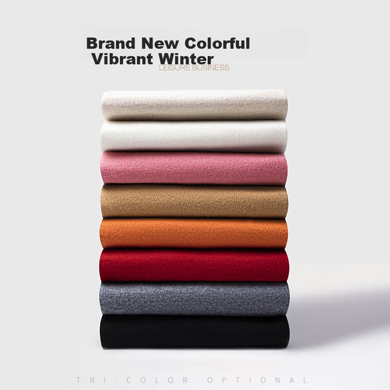 Hengyuanxiang 100% Pure Wool Women's Thick Half Turtleneck Loose Fit Base Layer Winter Fashion Knit Sweater Top 2