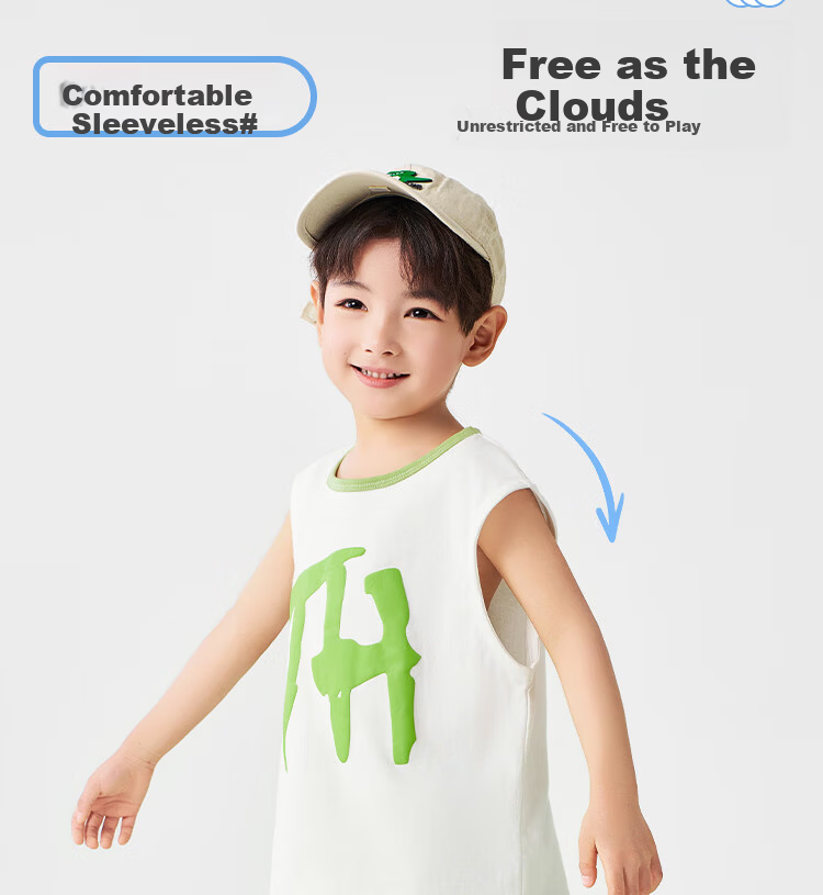 Minimumuwu Children's Clothing Set, Boys' Outfit 2026 New Style, Pure Cotton Sleeveless T-Shirt, Shorts for Girls, Summer Casual Thin Style, Kids' Vest 2