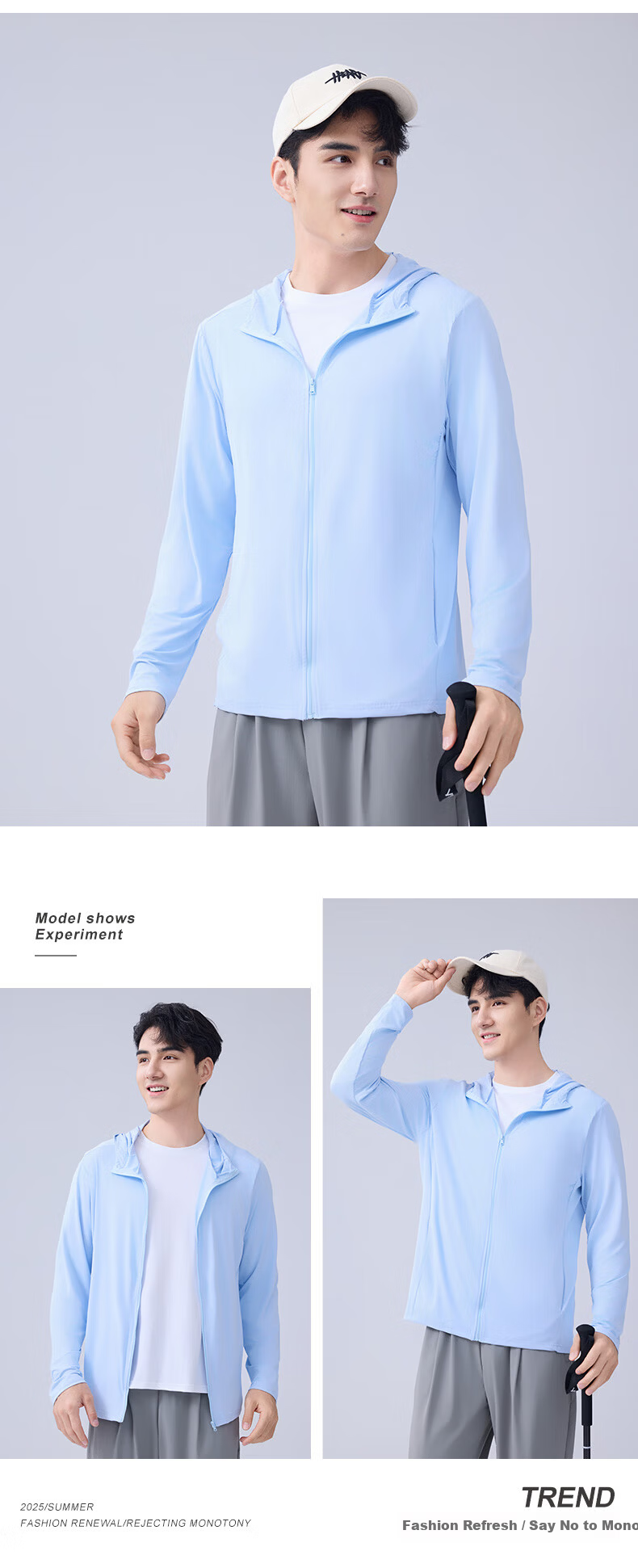 Langsha Men's Ice Silk Sunscreen Jacket Spring Summer UV Protection Ultra-Thin Breathable Outdoor Skin Jacket Fishing Coat 6