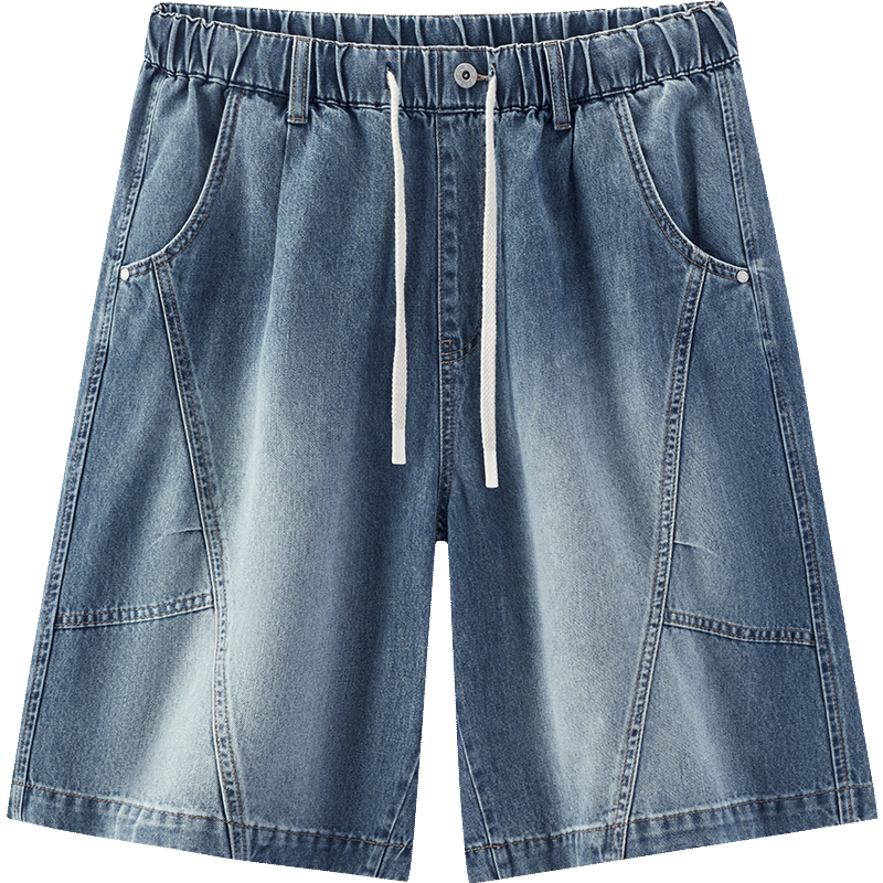 Semir Men's Summer Elastic Waist Denim Shorts 2026 with Drawstring Waist 103326122105