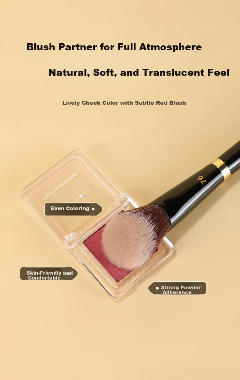 MSQ Piano Master No.76 Slant Blush Cream Brush Soft Makeup Contour Brush Single Piece 4