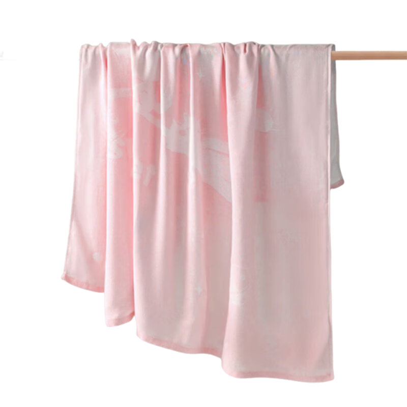 9i9 Baby Bamboo Fiber Blanket Children's Quilt Summer Thin Ice Silk Cooling Quilt Air Conditioning Quilt Nap Blanket 105*108 A39 Pink
