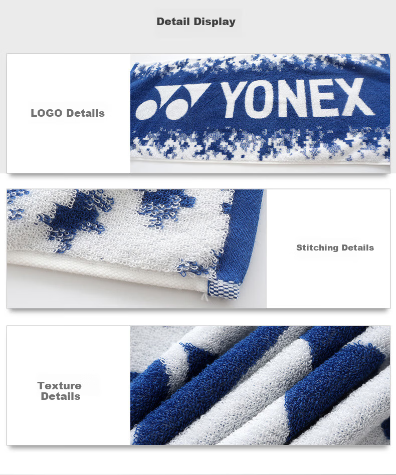 YONEX Sports Towel Pure Cotton Sweat-Absorbent Comfortable Running Towel Bath Towel AC1228CR Orange 3