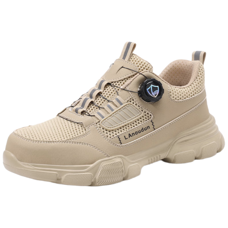BlueOwl Shield Men's Summer Breathable Lightweight Comfortable Anti-Smash Steel Toe Anti-Puncture Safety Work Shoes DL267T-1 Size 41