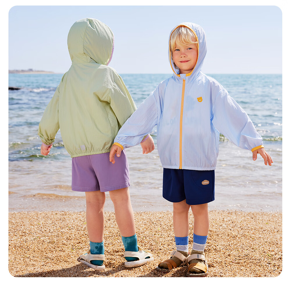 Betis Kids Lightweight Summer Sunscreen Jacket UV Protection Breathable Cooling Sunshade Coat for Boys and Girls Baby Skin Jacket 50