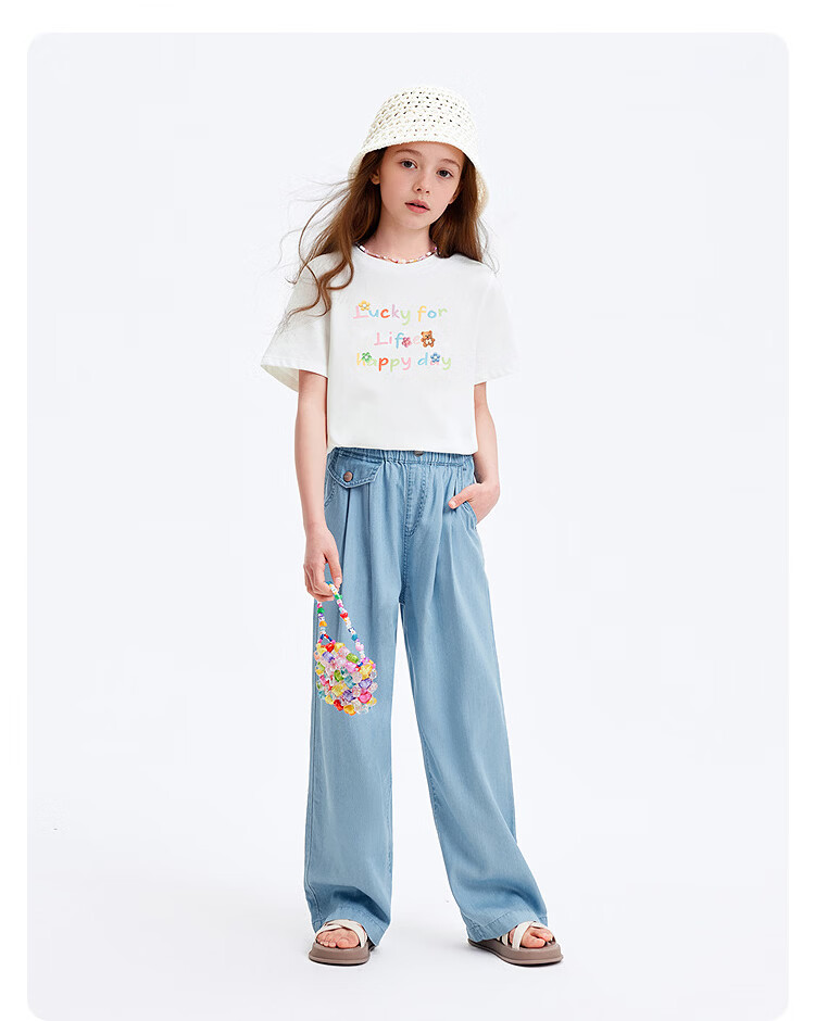 Balabala Girls' Short Sleeve T-Shirt Kids 2026 Summer Quick-Dry Moisture-Wicking Stylish Top 16