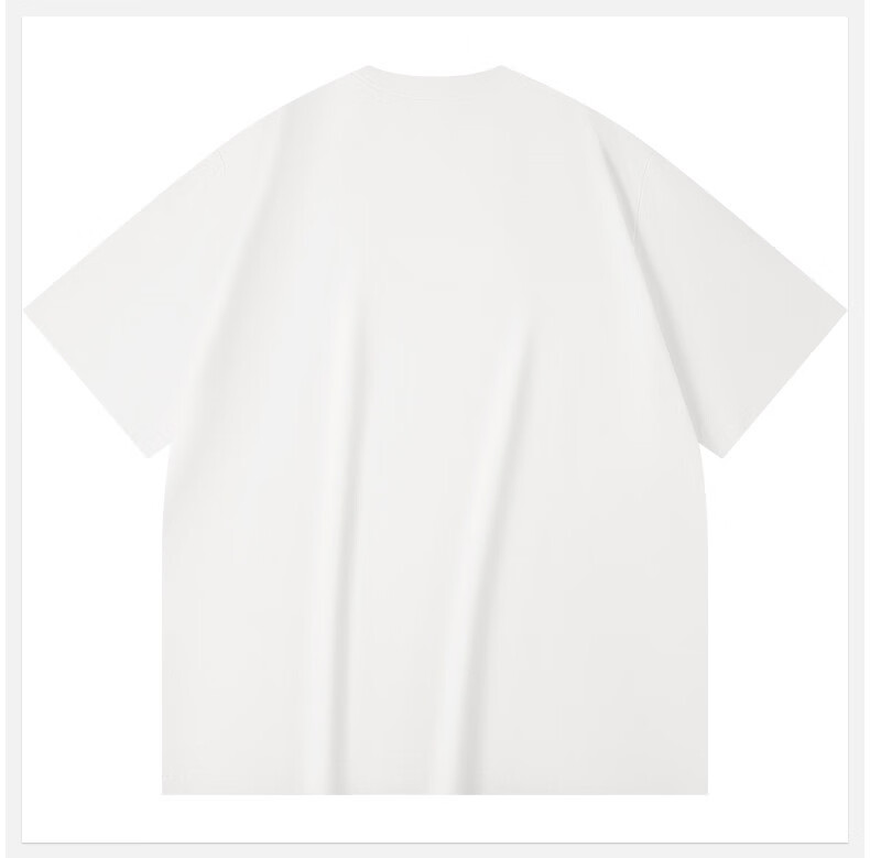 :CHOCOOLATE IT American Casual Cotton Short Sleeve T-Shirt Unisex Couple Summer New Pearl White L 2