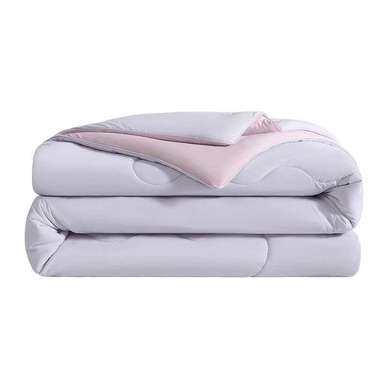 HLA 7A Antibacterial Double-Sided Cooling Summer Quilt Air Conditioning Quilt Summer Cooling Quilt Core Small Ice Quilt Gentle Purple + Light Pink 150*200cm