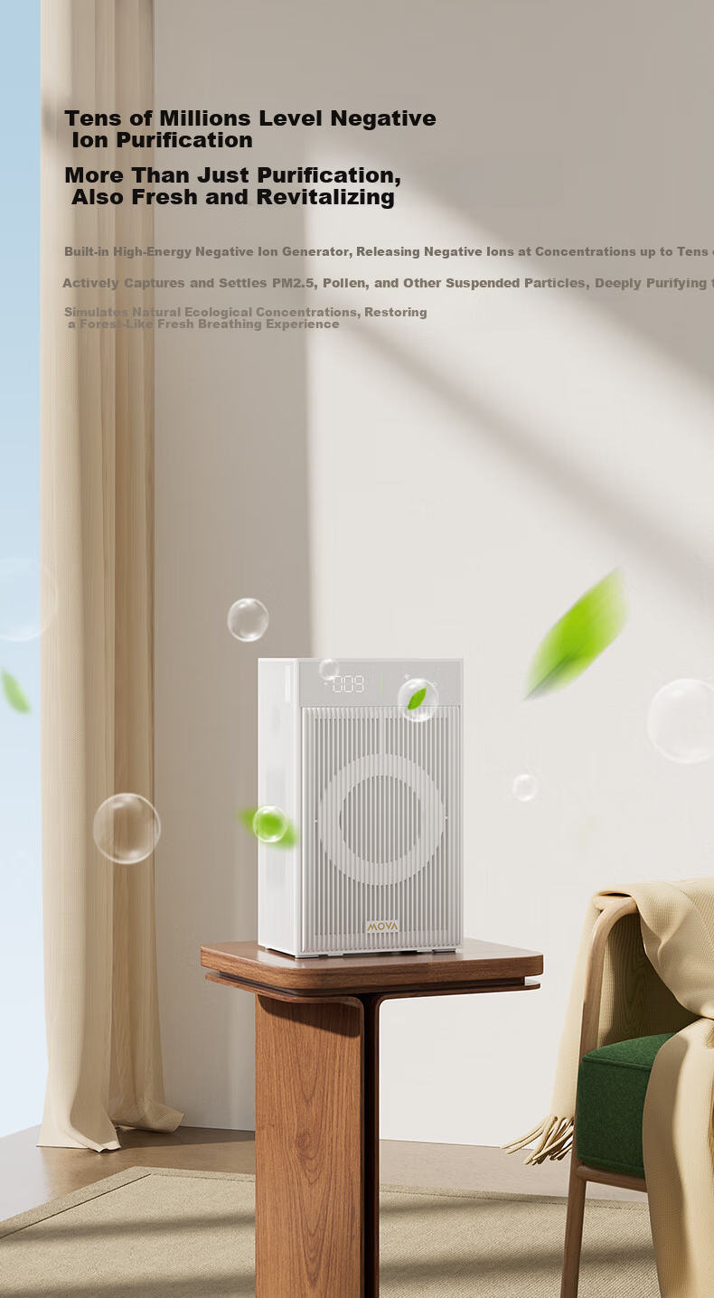 Mova Multifunctional Desktop Air Purifier Odor Removal Sterilization Allergy Relief Home Compact Speaker Aromatherapy Rechargeable 4-in-1 Purifier Zeno Z10 7