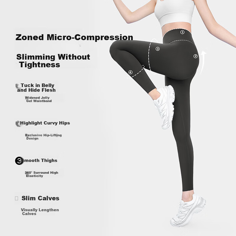 Ono Kazuko Women's Sharkskin Pants Thin Breathable 2025 New Spring Summer Yoga Pants Waist Slimming Hip Lifting Cooling Leggings
