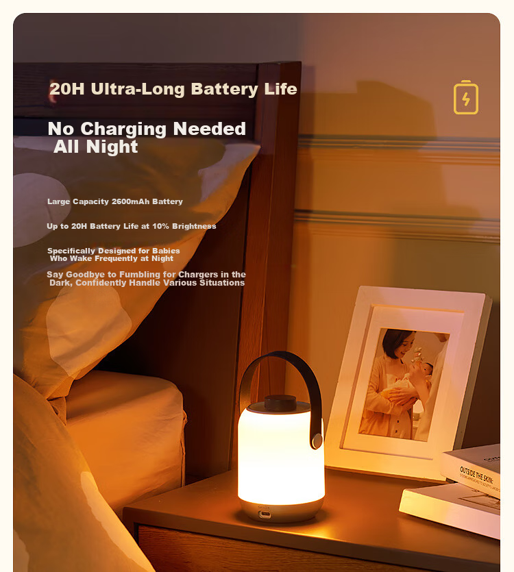 Paulmann P German Paulmann Eye Protection Night Light Rechargeable 3000K Bedroom Nursing Baby Portable Camping Handheld Bedside Lamp 3