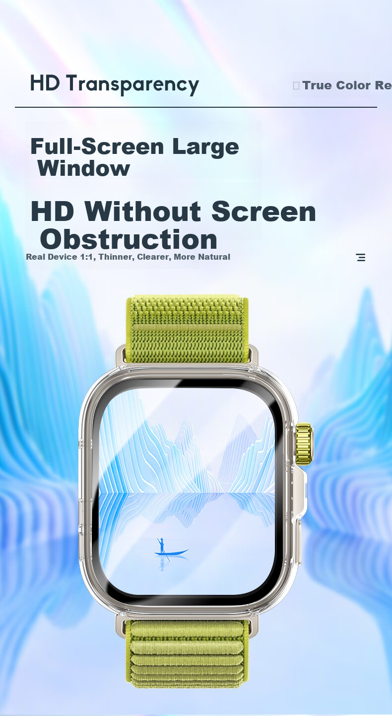 Binghong Huawei Watch Fit4 Pro Protective Case and Screen Protector - Black 3