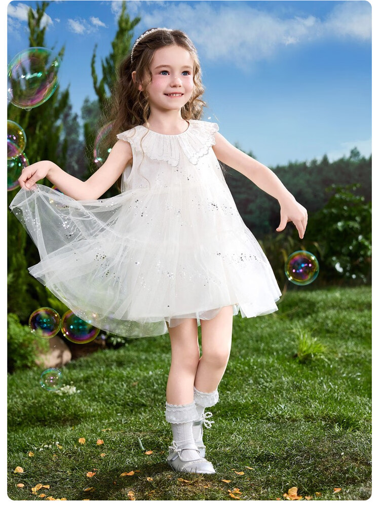 ASK JUNIOR Kids Summer Butterfly Mesh Vest Dress Toddler Girls Princess Dress 11