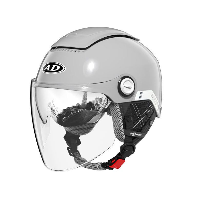 AD New National Standard Class A 3C Certified Electric Bike Helmet Unisex Summer Sun Protection Dual Lens Zero-Feel Sunroof Electric Vehicle Safety Cap Men's Four-Season Universal Motorcycle Half Helm
