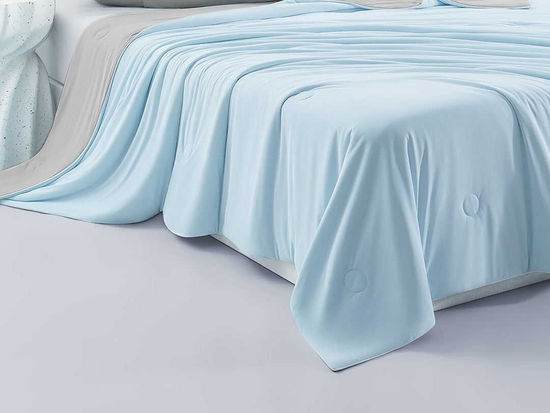 Deep Sleep Cooling Air Conditioning Quilt Ice Silk Lyocell Summer Quilt Class A Machine Washable 150*200cm Smoke Blue 10