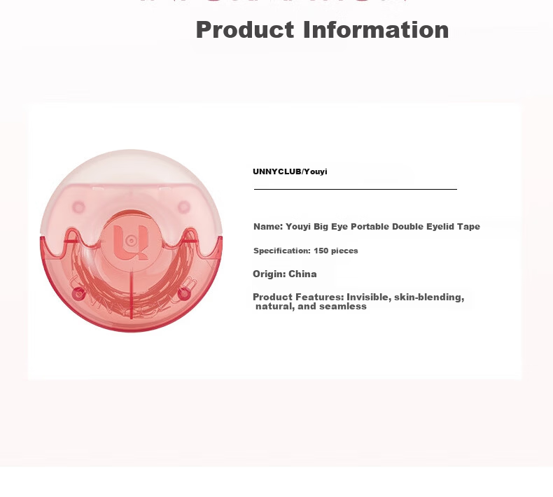 Unny Club Donut Double Eyelid Tape M-Shaped 150pcs Invisible Transparent Triangular Natural Seamless Eyelid Shaping for Women 23