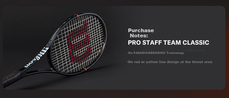 Wilson 2026 New PRO STAFF TEAM CLASSIC Black Full Carbon Professional Tennis Racket 2