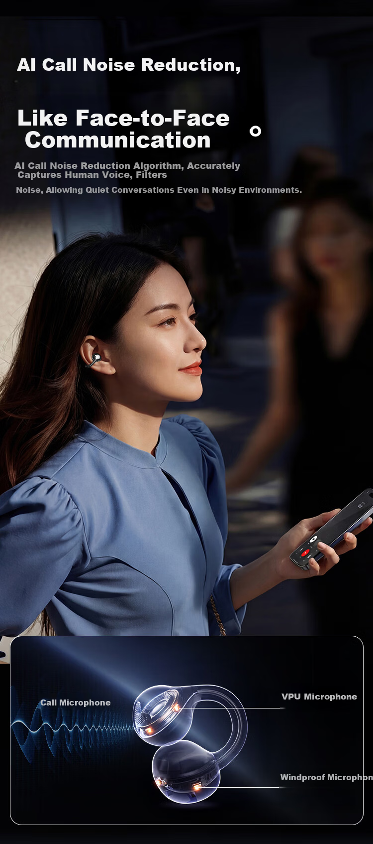 MONOISE 500W Hot Sale | Ultimate Acoustics Bluetooth Clip-On AI Wireless Ear-Hanging Earphones 2026 Sports Running Music Non-In-Ear Real-Time Translation Noise Cancelling 23