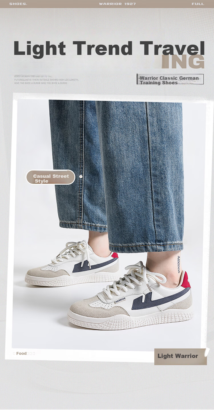 Warrior Official Women's Training Shoes 2026 New Versatile Simple Casual Sneakers Women Beige Gray Dark Blue Size 39 1