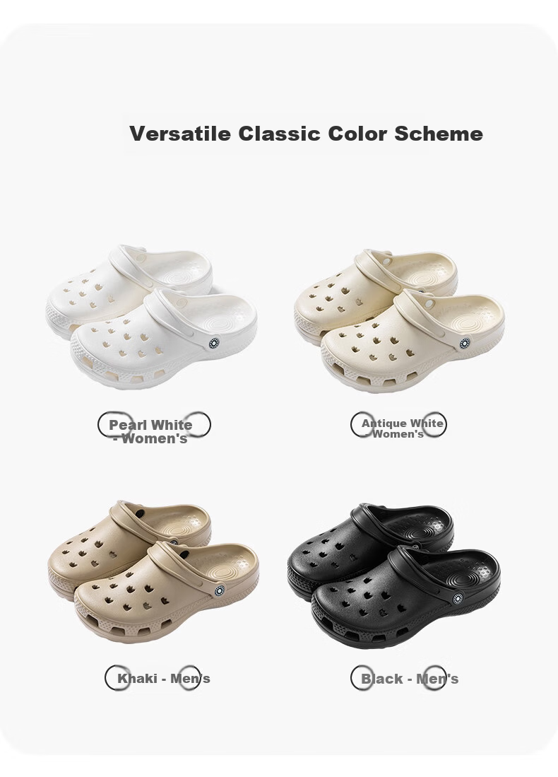 Jiayi Unisex Outdoor Casual Breathable Thick-Soled Soft Elastic Waterproof Sandals Ancient White 38JY420 5