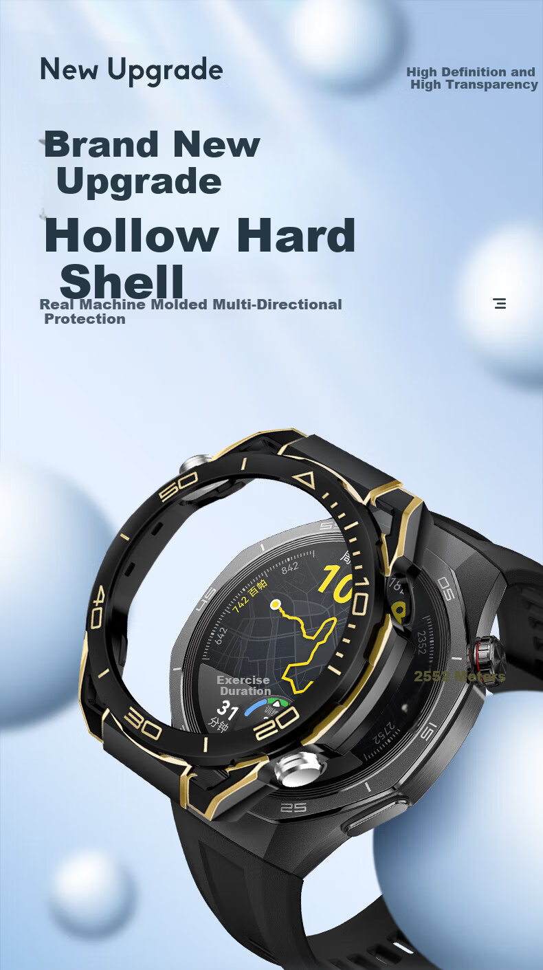 Watchbond Huawei Watch GT5 Pro Protective Case Ultimate Mountain Riding Hollow Half-Frame Hard Shell Shockproof Cover 1