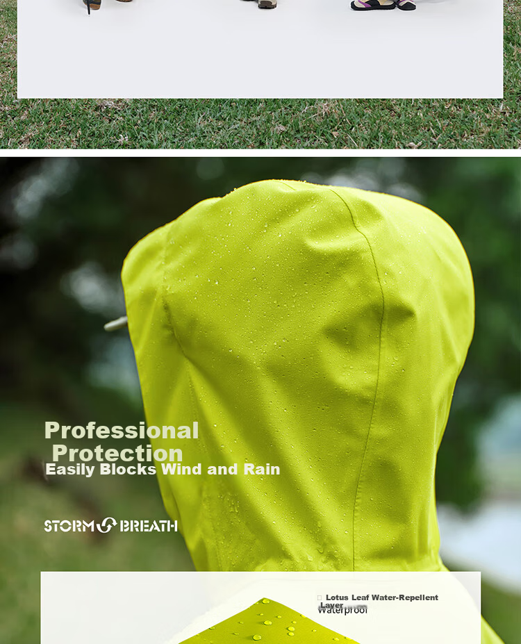 Pelliot [Xiao Yan Ke] Outdoor Children's Single-Layer Big Kids' Windbreaker Waterproof Jacket 135101022 Black 150 5