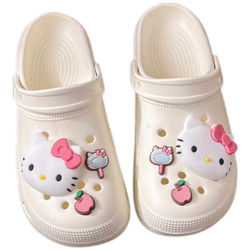 AILAIJIA Starlight Bear Height Increasing Clog Sandals for Women Beach Shoes Black Size 36-37