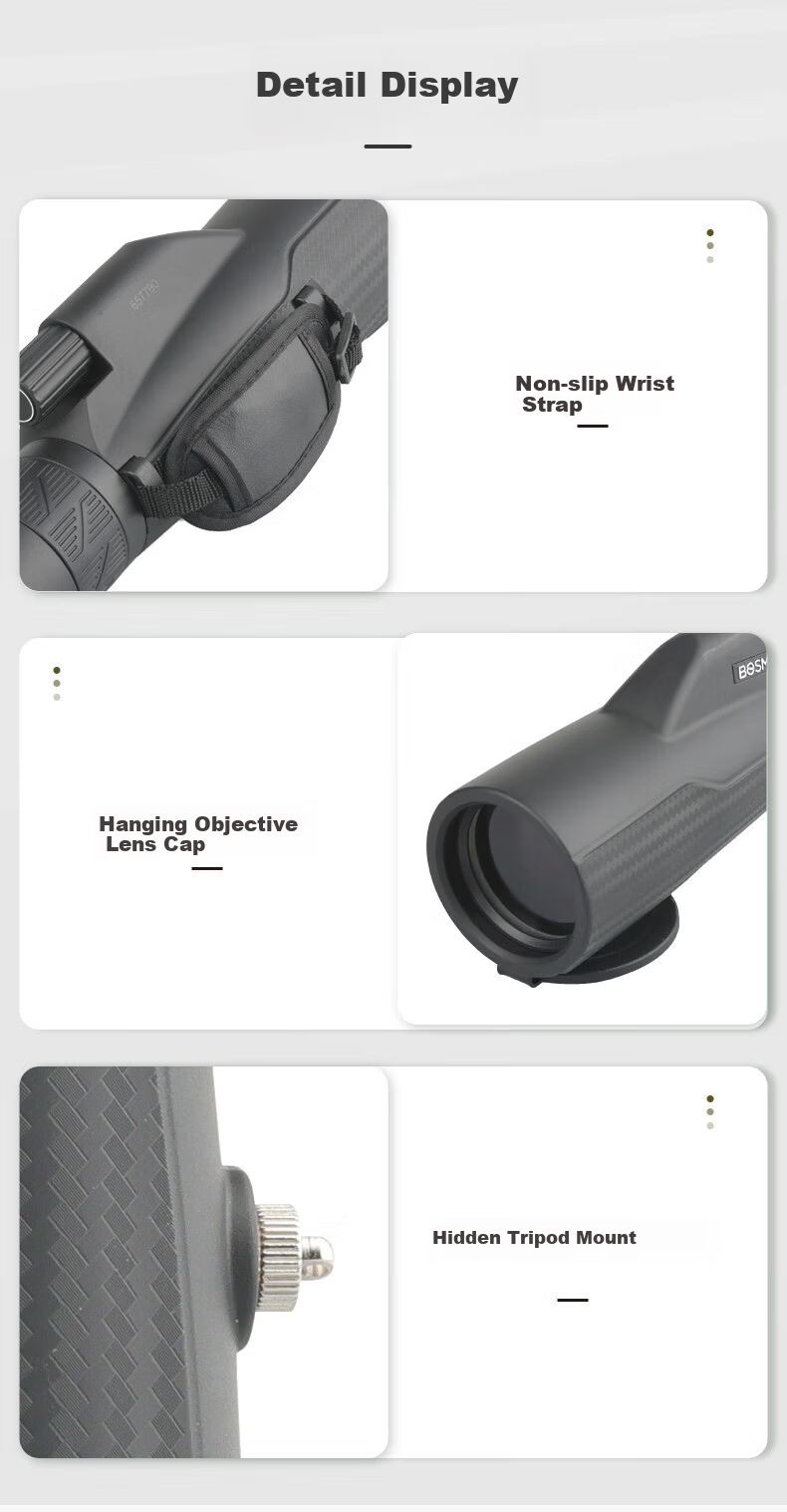 BOSMA Focus 10-20x50M Monocular Telescope High-Definition High-Power Low-Light Night Vision Outdoor Concert Travel Viewing 13