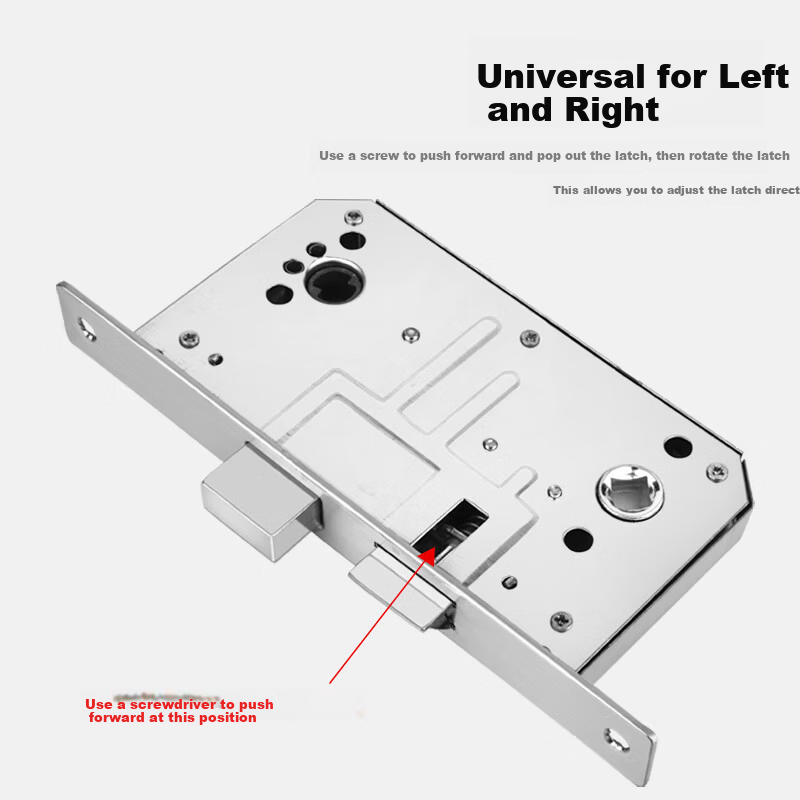 Chugong 304 Stainless Steel Fire Door Lock Universal Fire Safety Passage Handle Lock 304 Fireproof Lock with 3 Keys 2