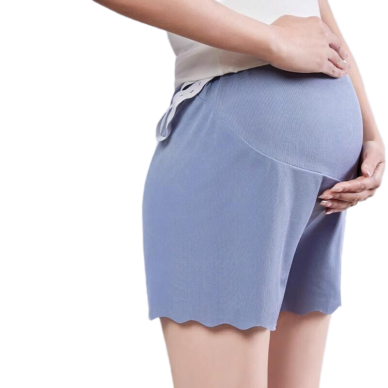 JOYNCLEON Maternity Safety Shorts Summer Thin Ice Silk Anti-Exposure Underwear Leggings Skin+Black XL Jyk176502
