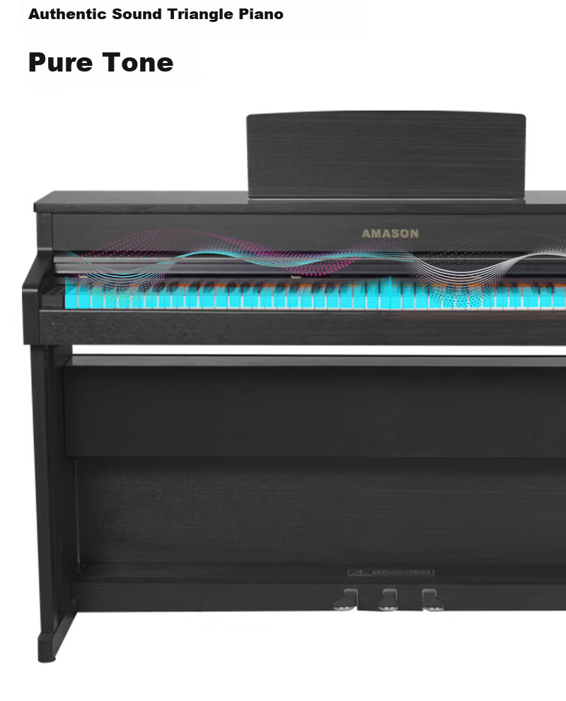 Amason Pearl River Piano Graded Digital Piano 88-Key Weighted Hammer Professional Electronic Keyboard for Adults and Children F10S Black 6