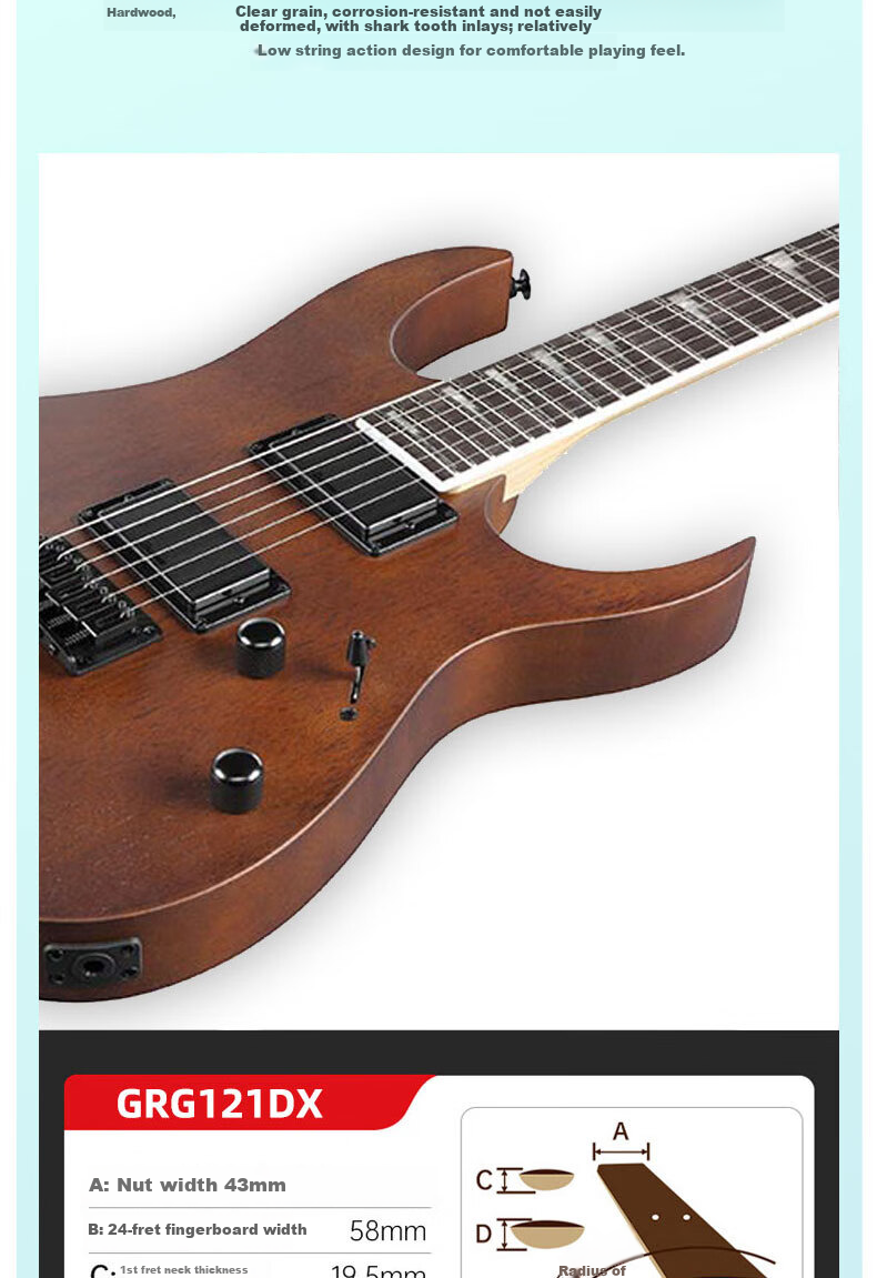 IBANEZ GRG131DX-BKF Electric Guitar Beginner Starter Kit for Men and Women 10