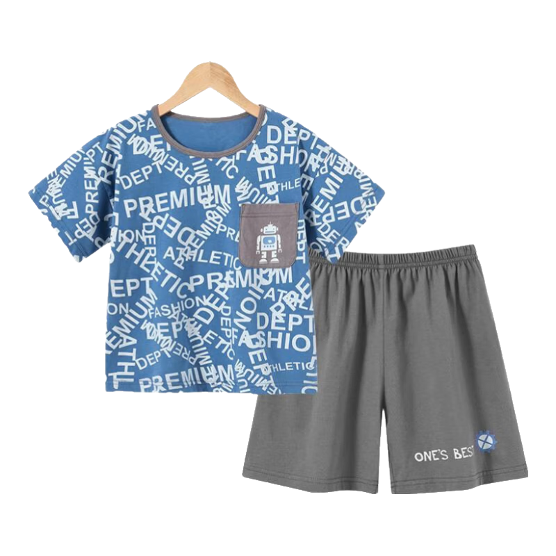 Badibadi Children's Clothing, Summer 2026 New Style, Pure Cotton Baby Short-Sleeve Shorts Set, Lightweight And Breathable, Boys' Clothes