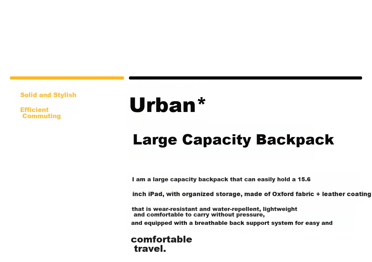361° Men's Large Capacity Backpack Travel Bag College Student Commuter Laptop Bag Lightweight Waterproof Casual School Bag for Men 1