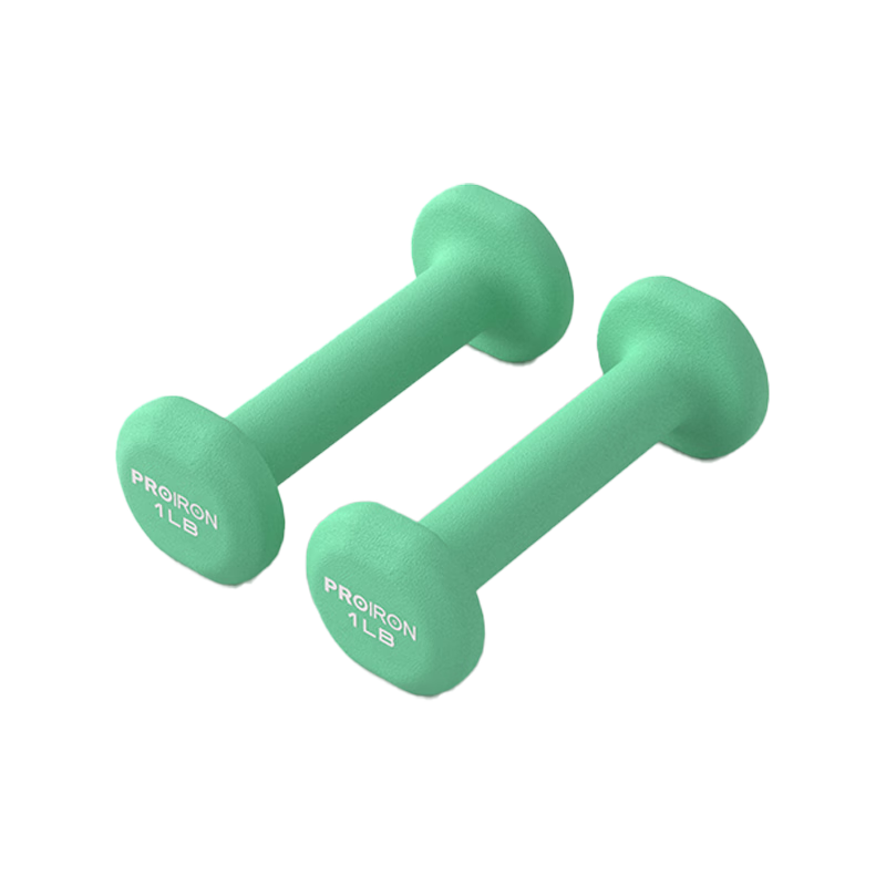 PROIRON Colored Powder-Coated Dumbbell for Women And Children at Home, Mint Green 1 Lb