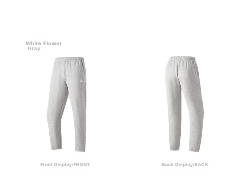PEAK Men's Sports Pants, Summer Fleece-Lined Warm Versatile Knitted Joggers, Loose-Fitting Casual Trousers DF334007 52