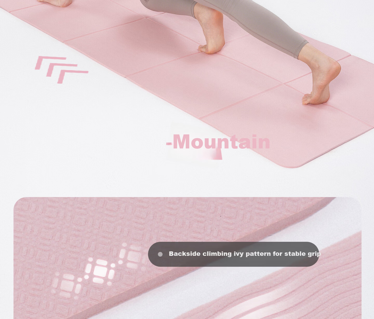 Keep Foldable Yoga Mat 61cm Women's Exercise Mat Non-Slip Shock Absorption Silent Thickened Portable Nap Mat - Mint Green 6