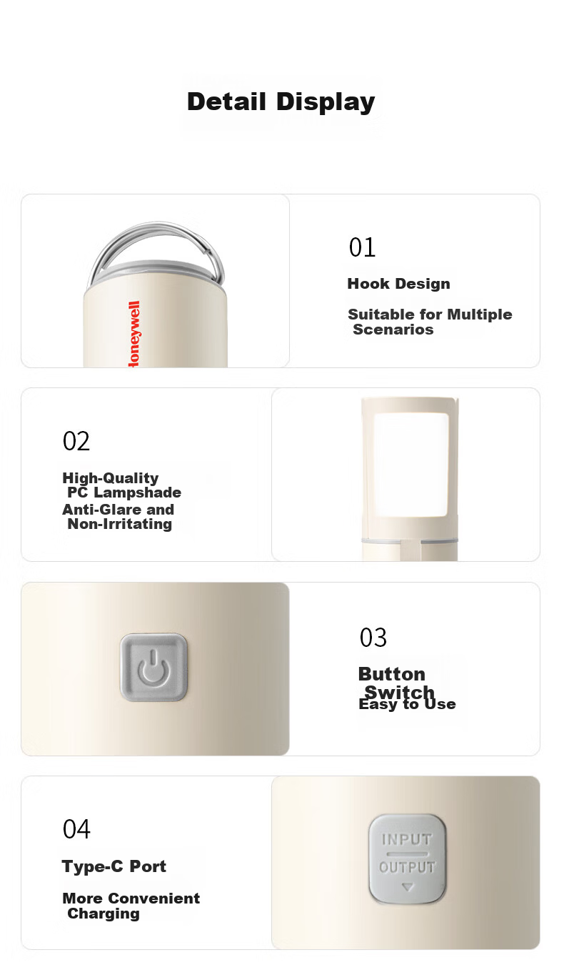 Honeywell Outdoor Camping Lantern Ambient Light Emergency Light Hanging Detachable Multi-Function High Brightness Long Battery Life Outdoor Lamp 7
