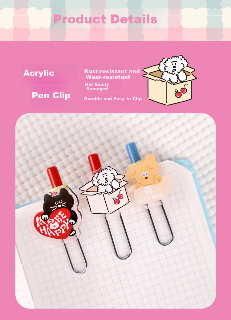 Kinbor Xbrunch Brother Blind Box Click Gel Pen High-Value Quick-Dry ST Signature Pen Brush Pen Acrylic Clip Exam Writing Pen - BB Sweet Party 9