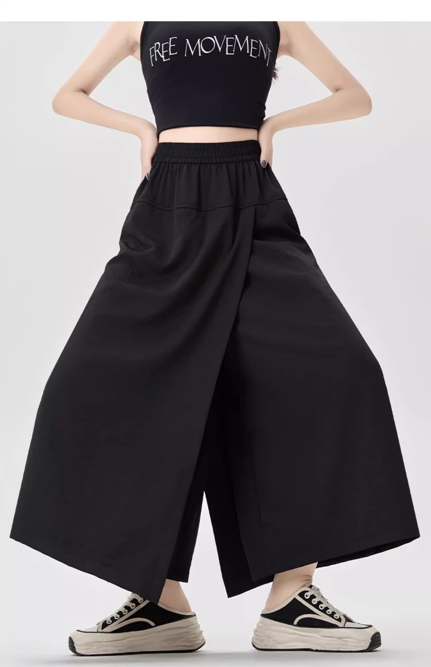 Langsha Women's Summer Workwear Skirt Pants New Small Size Casual Loose Slim Wide-Leg High-Waist Cool Yamamoto Pants 13