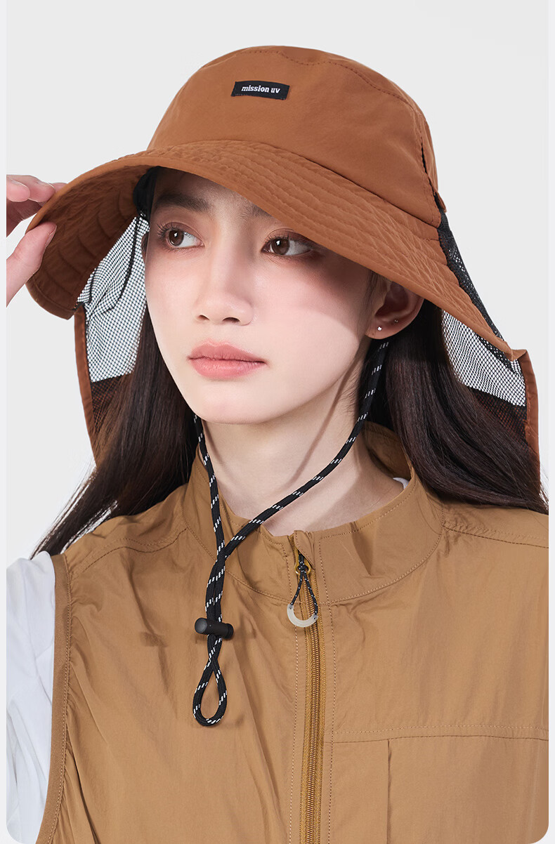 MISSION UV Sun Protection Hat for Women Summer Outdoor Hiking Sunshade Fisherman Hat Face Cover UV Protection Cap 6