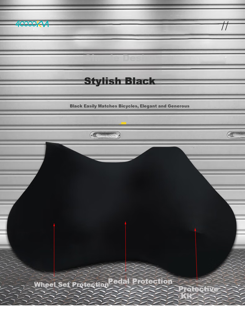 40,000 Kilometers Bicycle Dust Cover Road Mountain Bike Protective Cover High Elastic Wheel Cover Sunshade Black Full Coverage 5