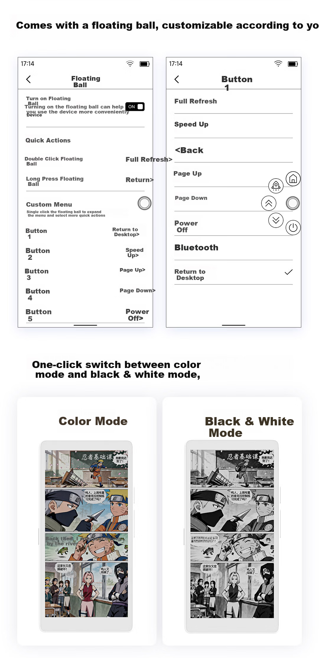 Moaan e-ink Book Ultra [New Release] 6.13-inch Color E-Reader E-Ink Screen Lightweight Portable Pocket Commuter 6+64GB Brown Jade 22