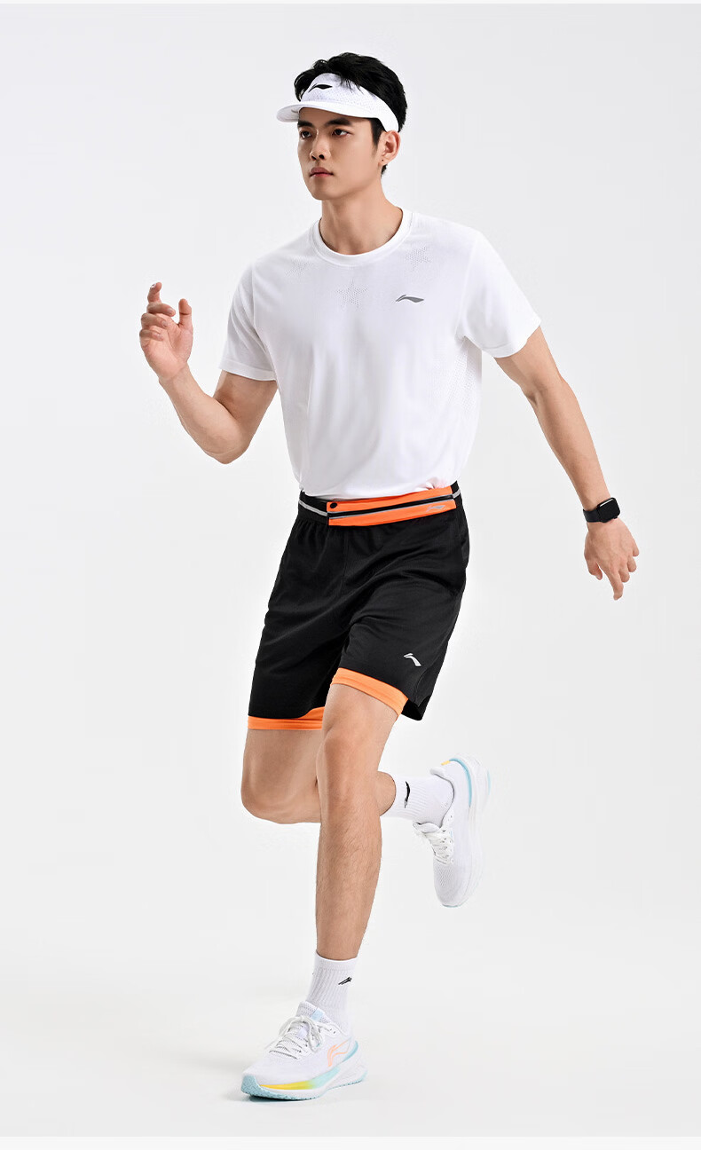 LI-NING Badminton Short Sleeve Set Unisex Two-Piece Competition Training Sportswear Team Uniform Standard White XL 3