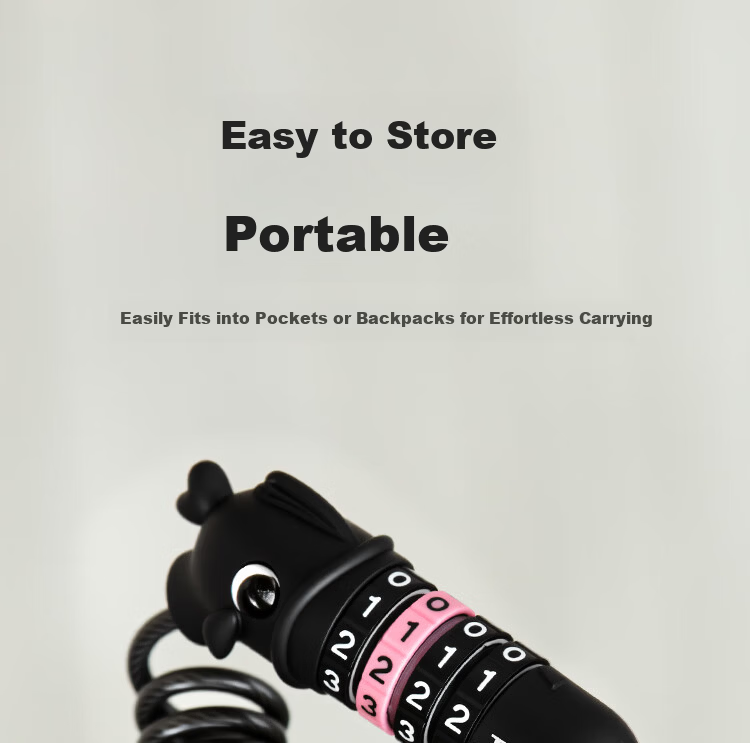 Captain Tas Helmet Lock Bicycle Lock Road Bike Luggage Dedicated Portable Universal Helmet Lock Pink 8