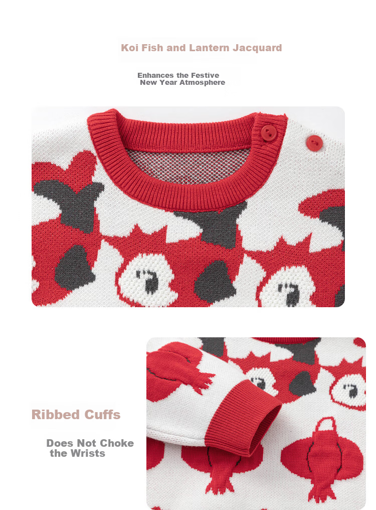 Balabala Kids Sweater Pullover Spring Baby Base Layer Cute Knitwear 3