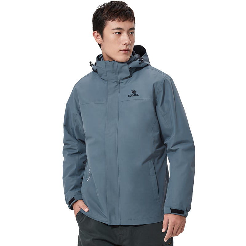 CAMEL Outdoor Jacket, Three-In Fleece-Lined Thickened Waterproof Couple's Coat, Mountaineering Clothing, A9W214119AX