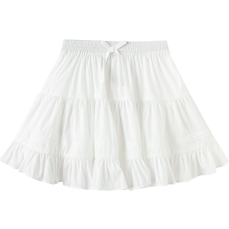 Balabala Kids Skirt Girls 2026 Summer Sweet Bowknot Short Skirt for Toddlers and Older Girls