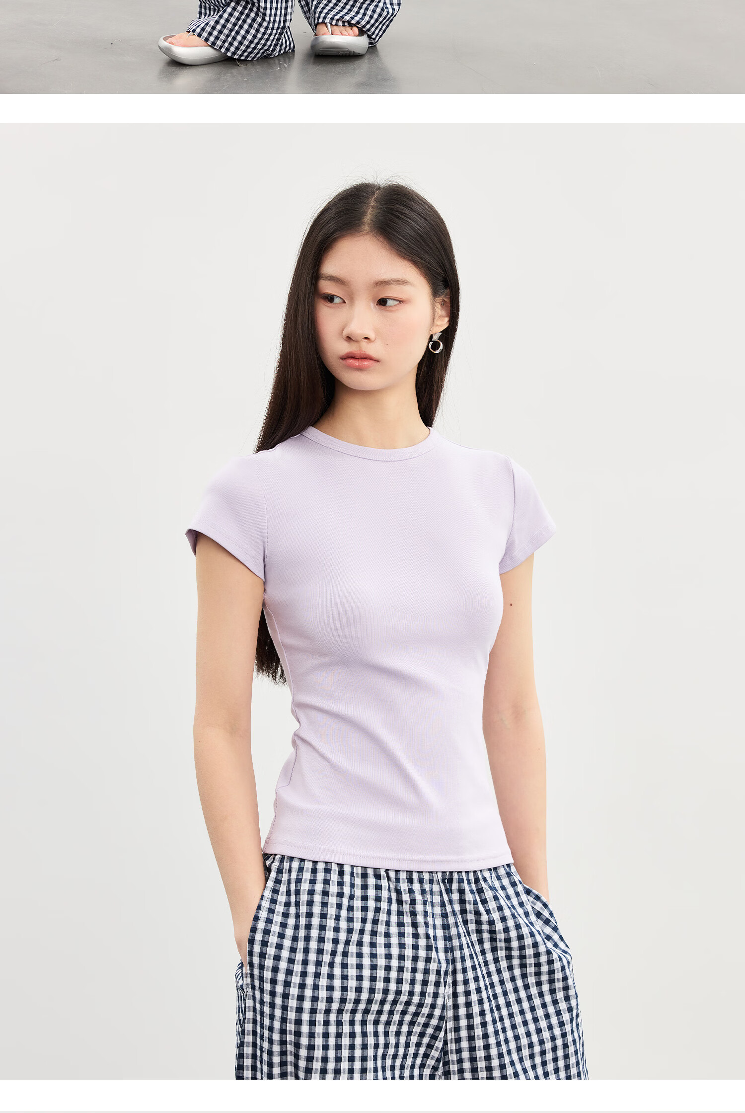 TINGE Dopamine T-Shirt Casual Slim Fit Crew Neck Sports Short Sleeve Women's Spring Summer Base Layer 2026 New XL Size 35